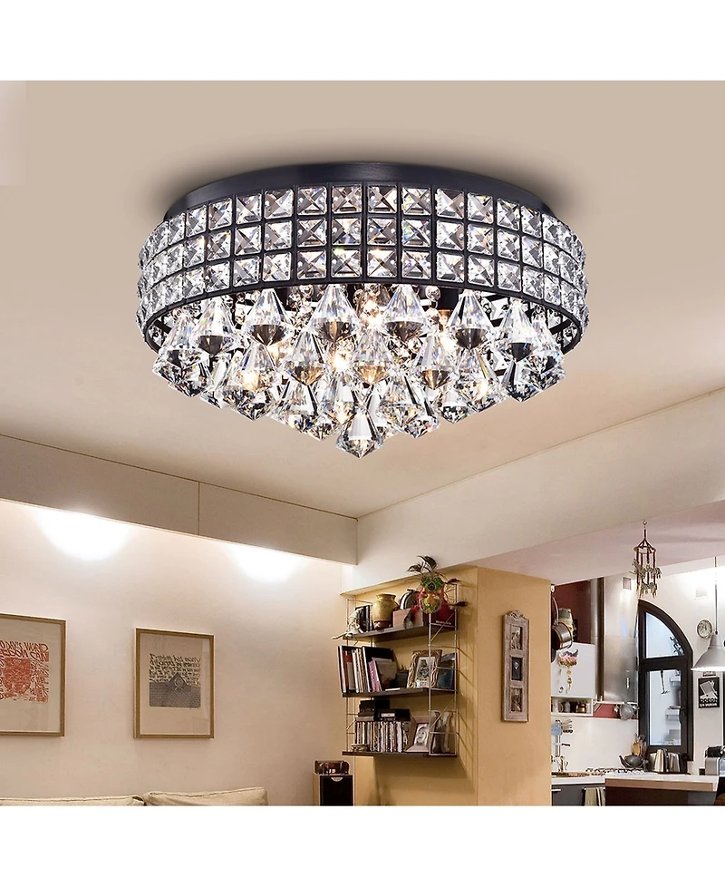 Home Accessories Cuddy 18" 4-Light Indoor Flush Mount Chandelier with Light Kit