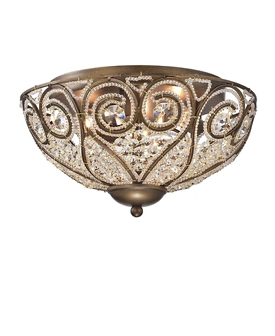 Home Accessories Claire 10" 3-Light Indoor Flush Mount Chandelier with Light Kit