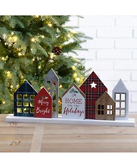 Glitzhome Metal and Wooden Christmas House Decor