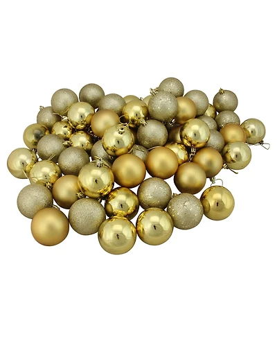 Northlight 60 Count Shatterproof 4-Finish Christmas Ball Ornaments