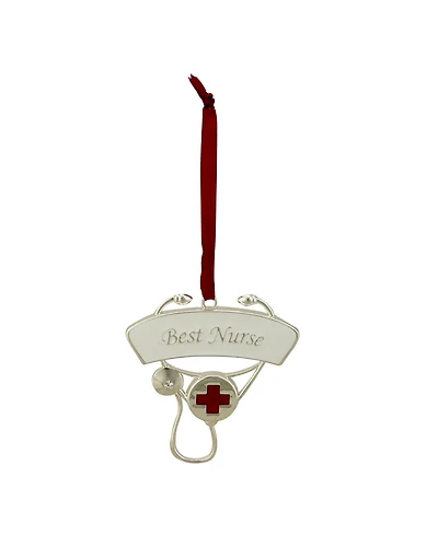 Northlight Plated "Best Nurse" Stethoscope Christmas Ornament with European Crystal