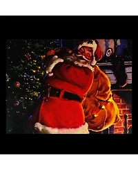 Northlight Led Lighted Jolly Santa Claus with Bag Of Gifts Christmas Canvas Wall Art