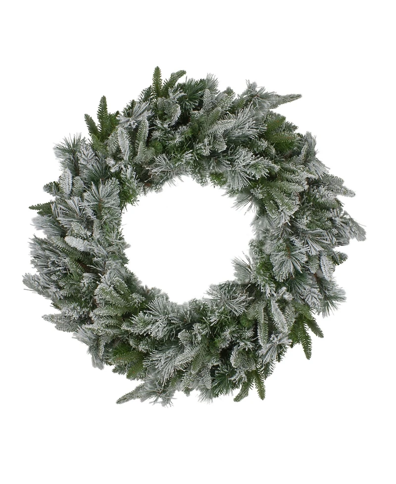 Northlight Unlit Flocked Mixed Colorado Pine Artificial Christmas Wreath