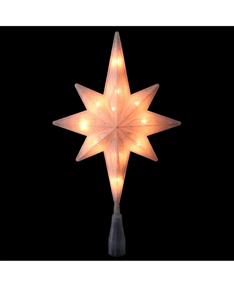 Northlight Lighted Bethlehem Star with Scrolling Christmas Tree Topper