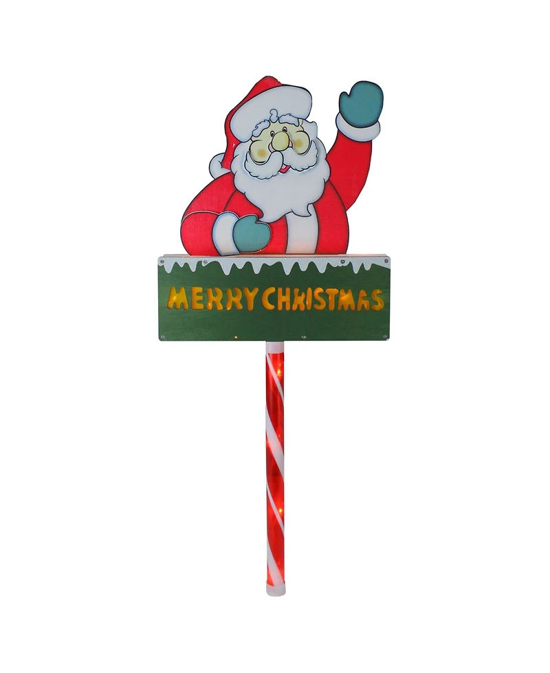 Northlight Lighted Santa Claus Merry Christmas Lawn Stake