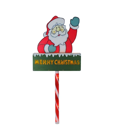 Northlight Lighted Santa Claus Merry Christmas Lawn Stake
