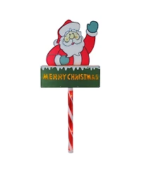 Northlight Lighted Santa Claus Merry Christmas Lawn Stake