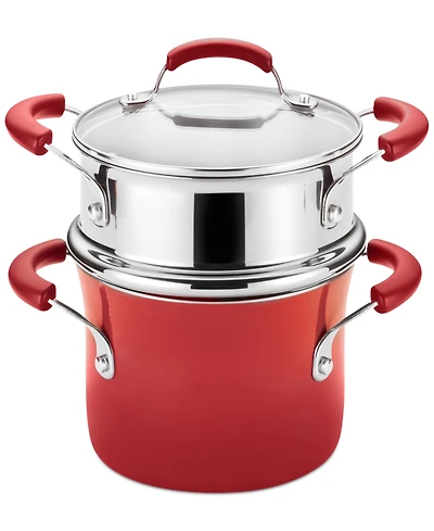 Cucina 3-Quart Nonstick Saucepot with Steamer and Lid