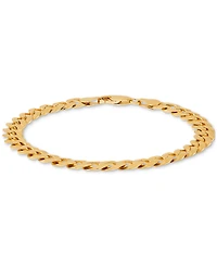 Men's Curb Link Chain Bracelet in 18k Gold-Plated Sterling Silver or Sterling Silver
