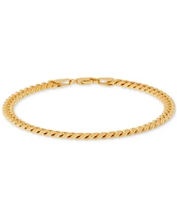 Men's Cuban Link Bracelet 18k Gold-plated Sterling Silver &