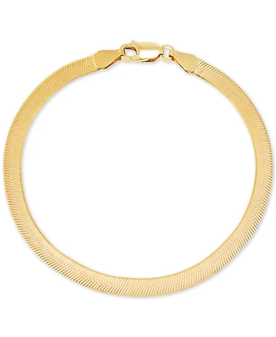 Giani Bernini Herringbone Link Chain Bracelet 18k Gold-Plated Sterling Silver, Created for Macy's