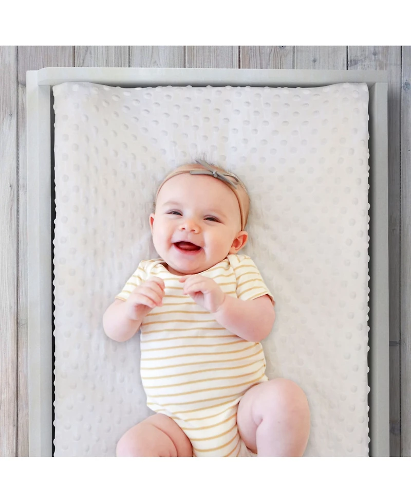 The Peanutshell 2 Pack Minky Dot Solid Changing Pad Covers