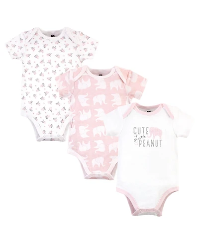 Hudson Baby Baby Girls Hudson Essential Three-Piece Set of Cotton Bodysuits