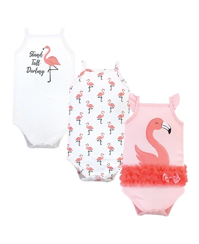 Little Treasure Baby Girls Cotton Bodysuits 3pk, Cherries, 3-6 Months