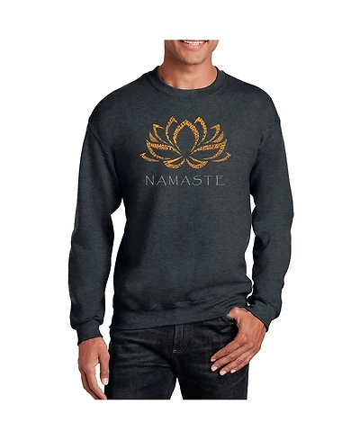 La Pop Art Men's Word Art Namaste Crewneck Sweatshirt