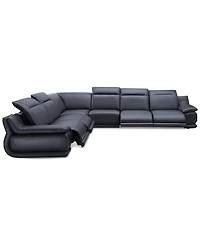 Daisley -Pc. Leather "L" Shaped Sectional Sofa with Power Recliners