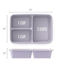 Bentgo Food Prep 3-Compartment Storage Containers, Pack of 10