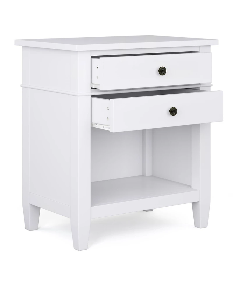 Simpli Home Carlton Solid Wood Bedside Table