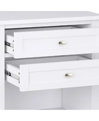 Simpli Home Warm Shaker Solid Wood Bedside Table