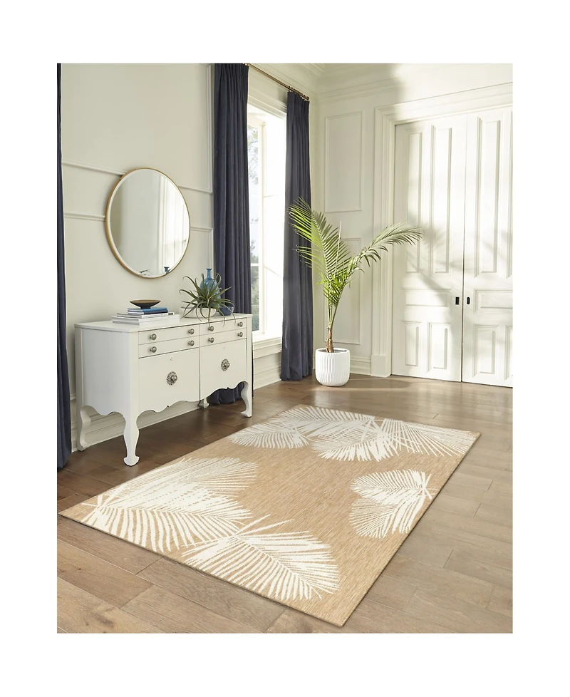 Liora Manne' Carmel Palm 4'10" x 7'6" Outdoor Area Rug