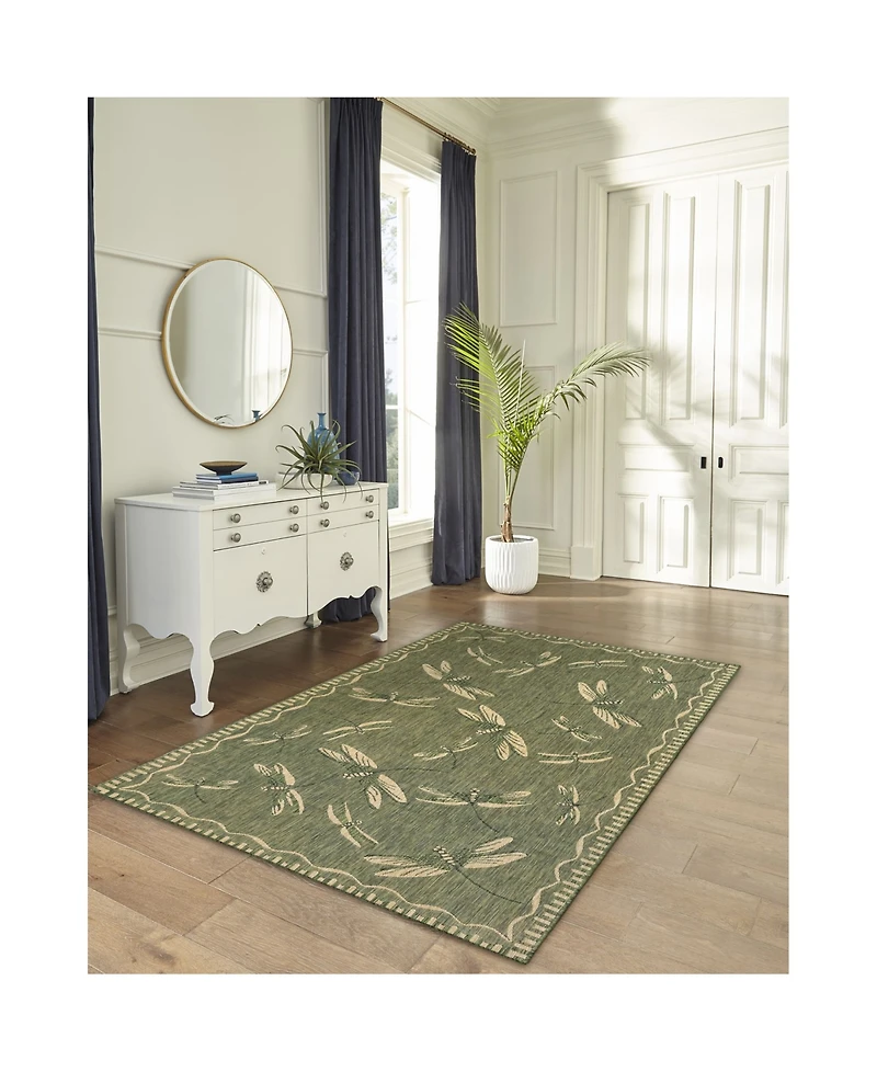 Liora Manne' Carmel Dragonfly 7'10" x 9'10" Outdoor Area Rug
