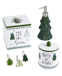 Avanti Christmas Trees Holiday Resin Bath Accessories