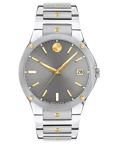 Movado Men's Swiss Se Gold Pvd & Stainless Steel Bracelet Watch 41mm