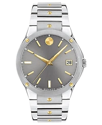 Movado Men's Swiss Se Gold Pvd & Stainless Steel Bracelet Watch 41mm