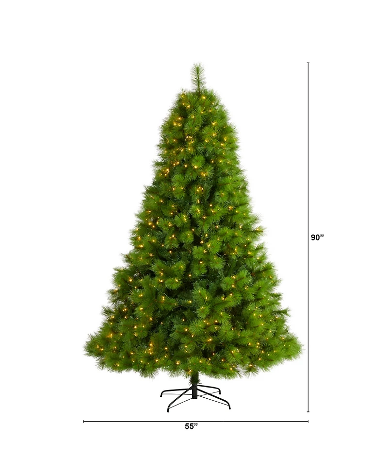 Nearly Natural Scotch Pine Artificial Christmas Tree with 550 Clear Led Lights