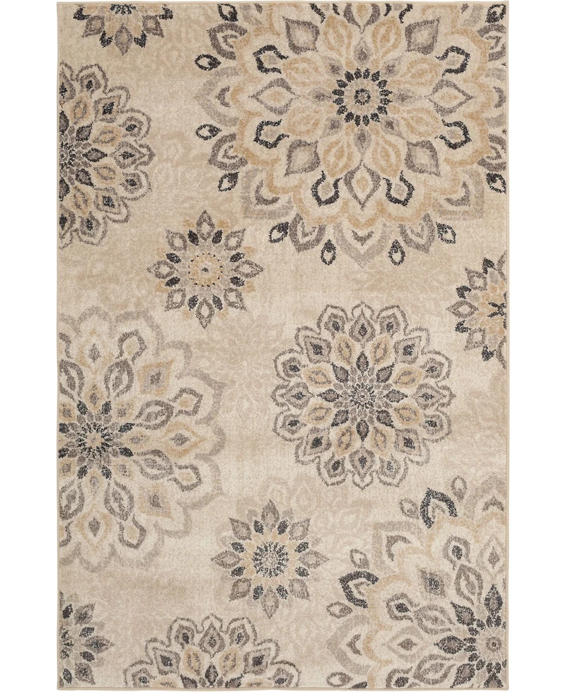 Closeout! Portland Textiles Cassandra Asterin Bone 5' x 7'3" Area Rug