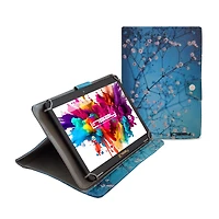 Linsay New 10.1" Tablet Octa Core 128GB Bundle with Spring Flowers Case Newest Android 14