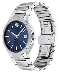 Movado Men's Swiss Se Stainless Steel Bracelet Watch 41mm