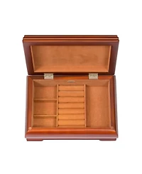 Mele Co. Carmen Wooden Jewelry Box in Walnut Finish
