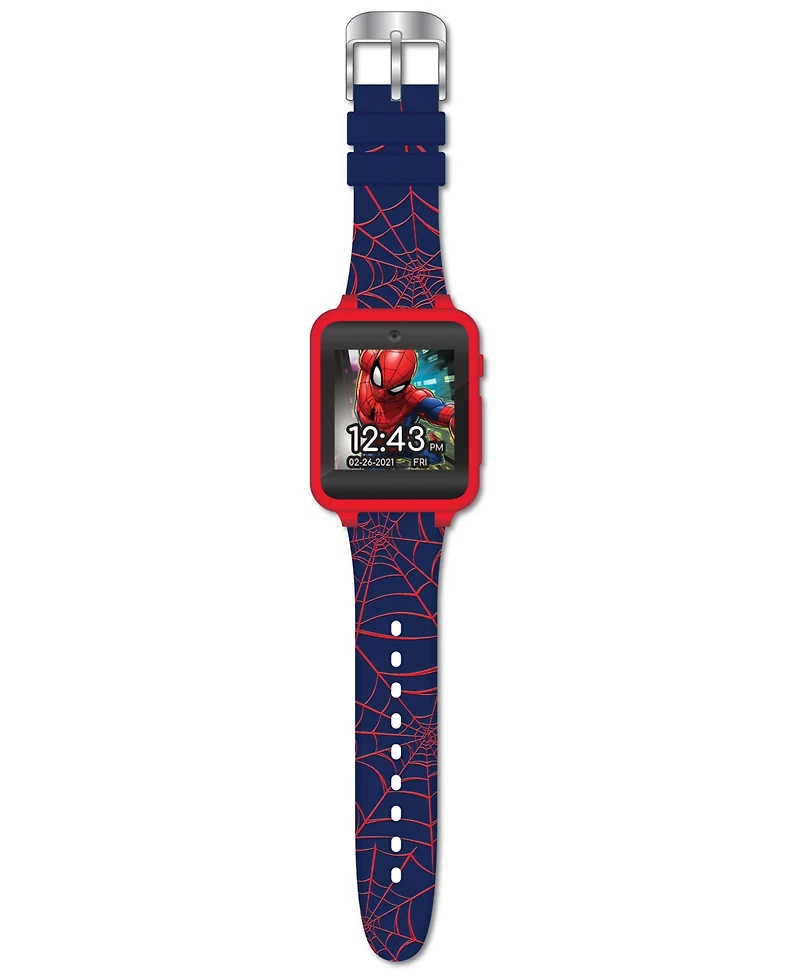Accutime Kid's Spiderman Black Silicone Strap Smart Watch 46x41mm