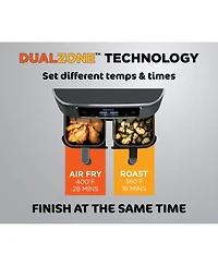 Ninja Foodi DZ201 6-in-1 8 Qt. 2-Basket Air Fryer with DualZone Technology
