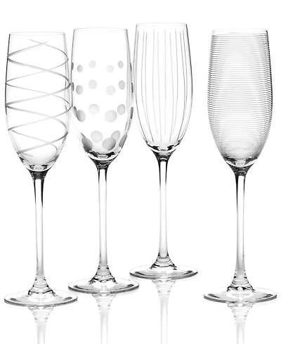 Mikasa "Clear Cheers" Flutes, Set Of 4