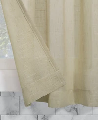 Slub Textured Linen Blend Cafe Curtain Pair