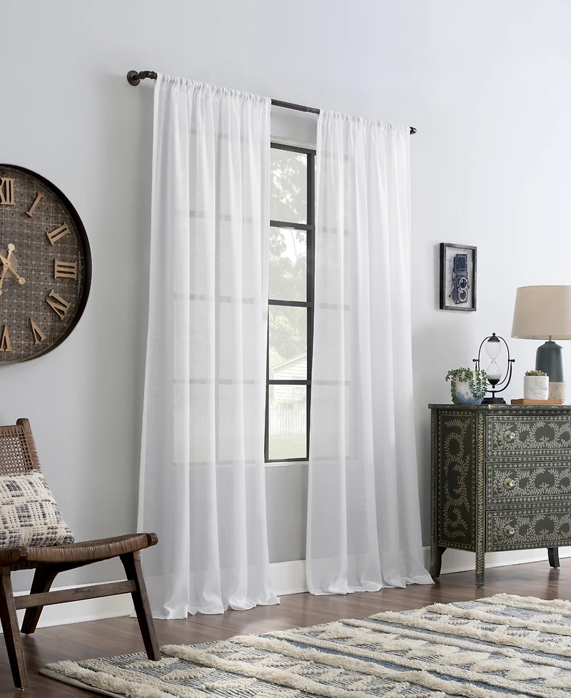 Slub Textured Linen Blend Curtain