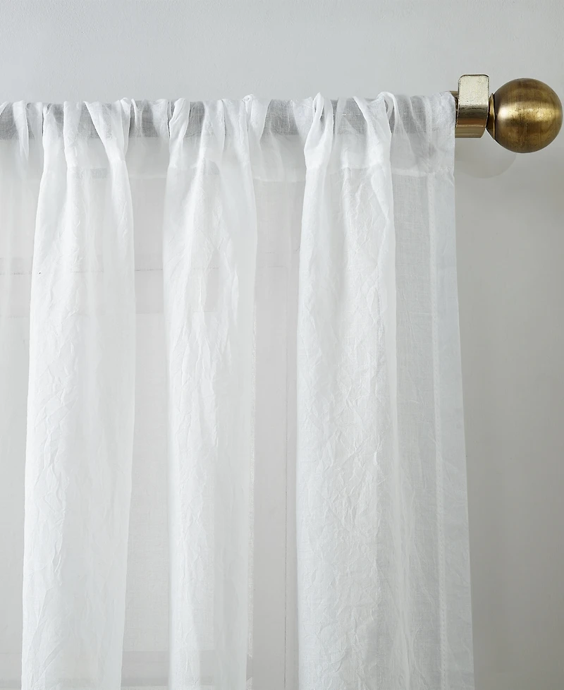 Silvia Crushed Texture Semi-Sheer Rod Pocket Curtain Panel