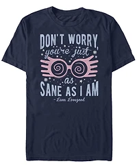 Fifth Sun Men's Deathly Hallows 2 Just As Sane Luna Short Sleeve T-shirt