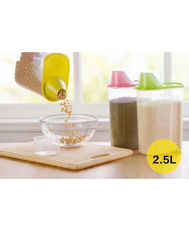 Vintiquewise Bpa-Free Plastic Food Saver, Kitchen Food Cereal Storage Containers with Graduated Cap