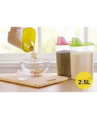 Vintiquewise Bpa-Free Plastic Food Saver, Kitchen Food Cereal Storage Containers with Graduated Cap