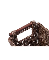 Wickerwise Seagrass Counter-Top Basket Great for Folded Paper Towel