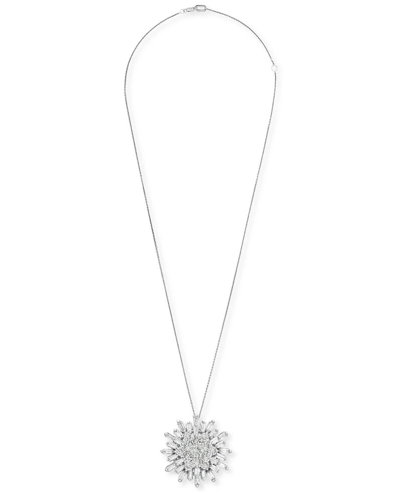Wrapped in Love Diamond Starburst 20" Pendant Necklace (1-1/2 ct. t.w.) in 14k White Gold or 14k Yellow Gold, Created for Macy's