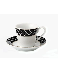 Lorren Home Trends 12 Piece 2oz Espresso Cup and Saucer Set