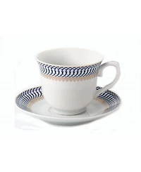 Lorren Home Trends 8 Piece 8oz Tea or Coffee Cup and Saucer Set
