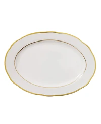 Lorren Home Trends Porcelain China 57 Piece Gloria Wavy Dinnerware Set, Service for 8