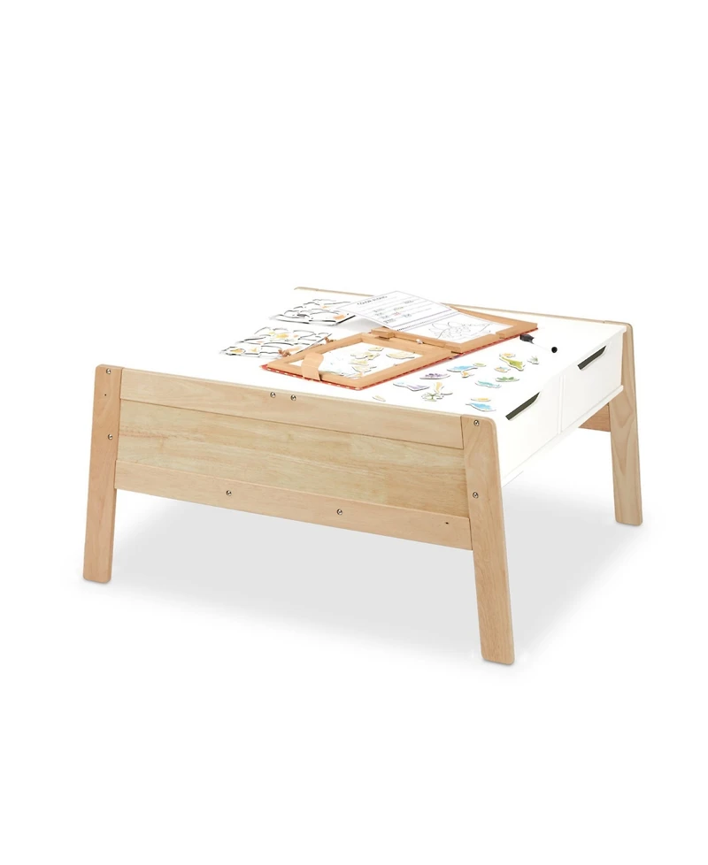 Melissa and Doug Wooden Art and Activity Table with Bins