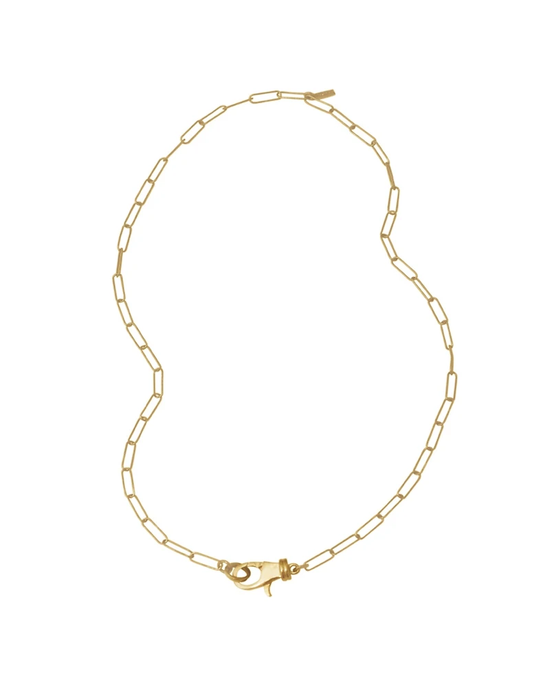 Adornia Lock Paper Clip Chain Necklace