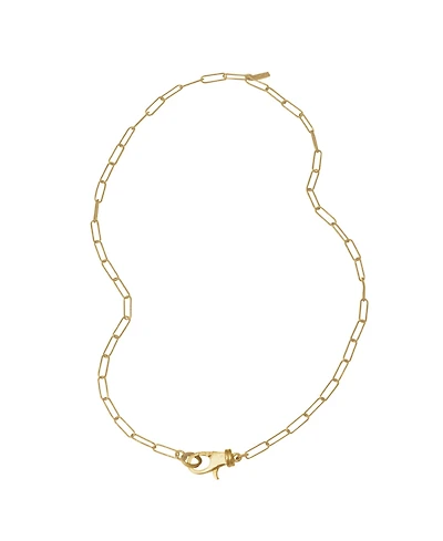 Adornia Lock Paper Clip Chain Necklace
